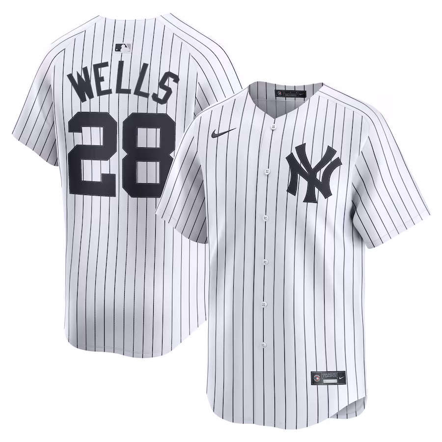 Men's New York Yankees Austin Wells Nike White Home Limited Player Jersey - Ujersey