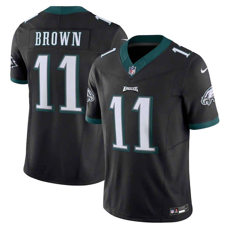 Men's Philadelphia Eagles A.J. Brown Nike Black Vapor F.U.S.E. Limited Jersey - U-jersey