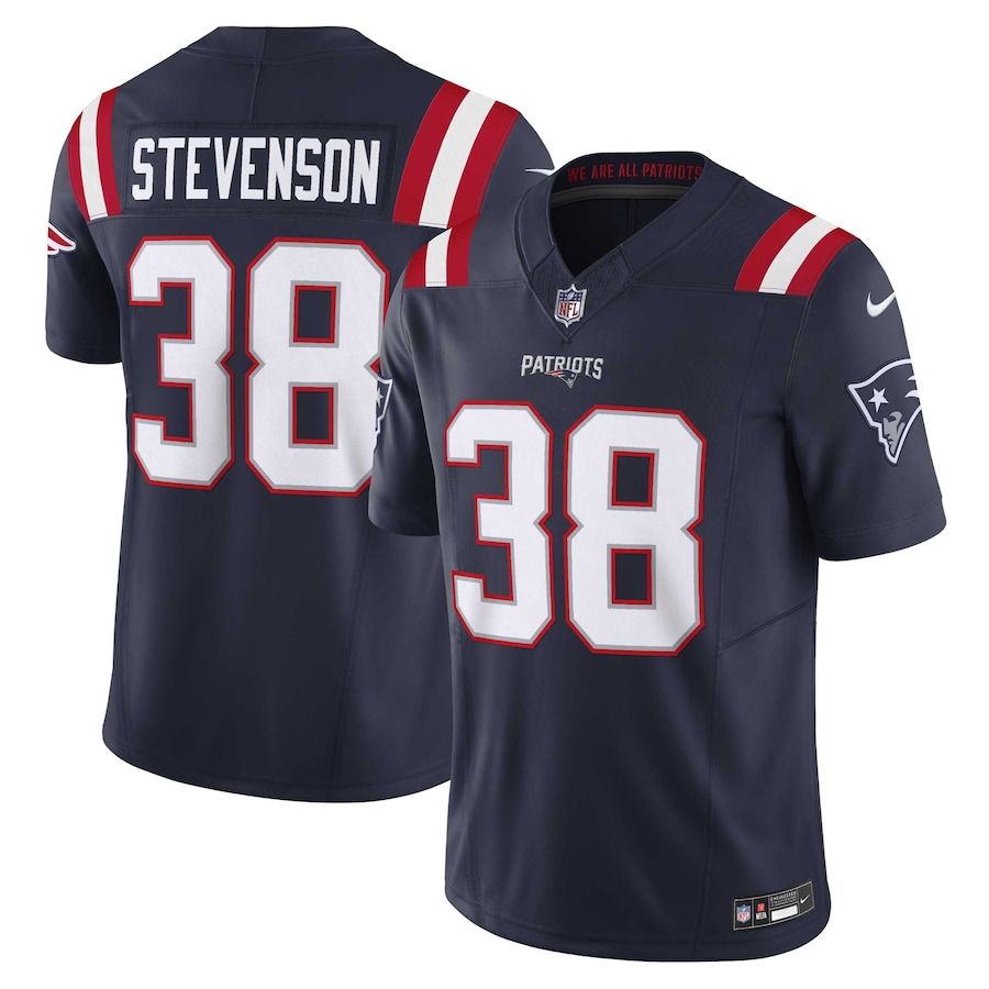 Men's New England Patriots Rhamondre Stevenson Nike Navy Vapor F.U.S.E. Limited Jersey - U-jersey