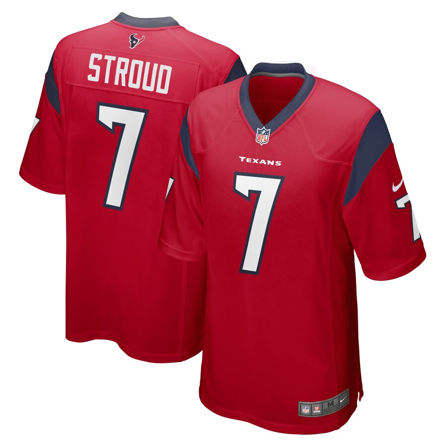 Men's Houston Texans CJ Stroud Nike Red 2023 NFL Draft First Round Pick Alternate Game Jersey - U-jersey