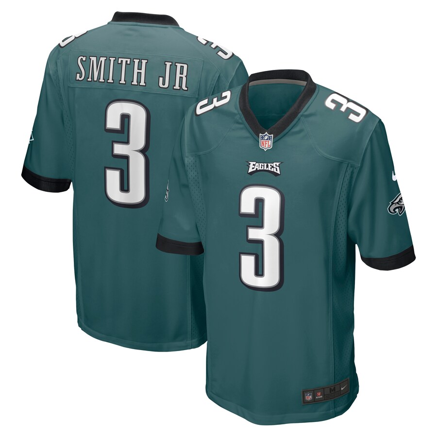 Men's Philadelphia Eagles Nolan Smith Nike Midnight Green 2023 NFL Draft First Round Pick Game Jersey - U-jersey