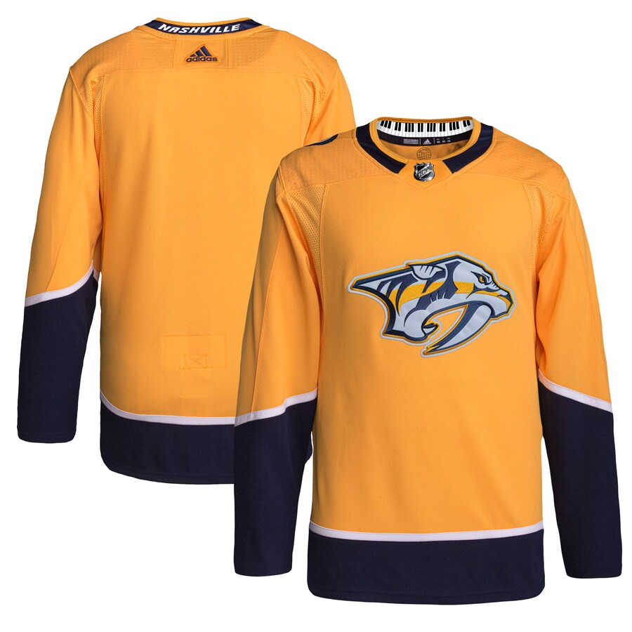 Men's Nashville Predators adidas Gold Home Primegreen Authentic Pro Jersey - U-jersey
