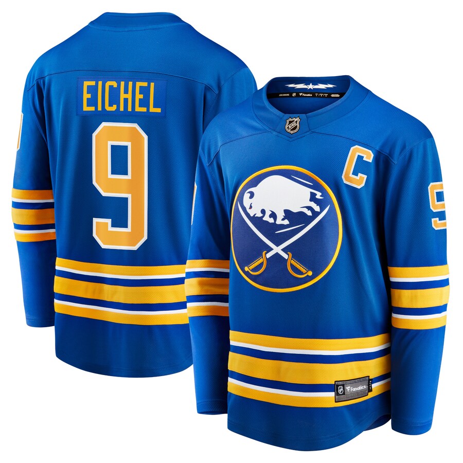 Men's Buffalo Sabres Jack Eichel Fanatics Branded Royal Home Premier Breakaway Player Jersey - U-jersey