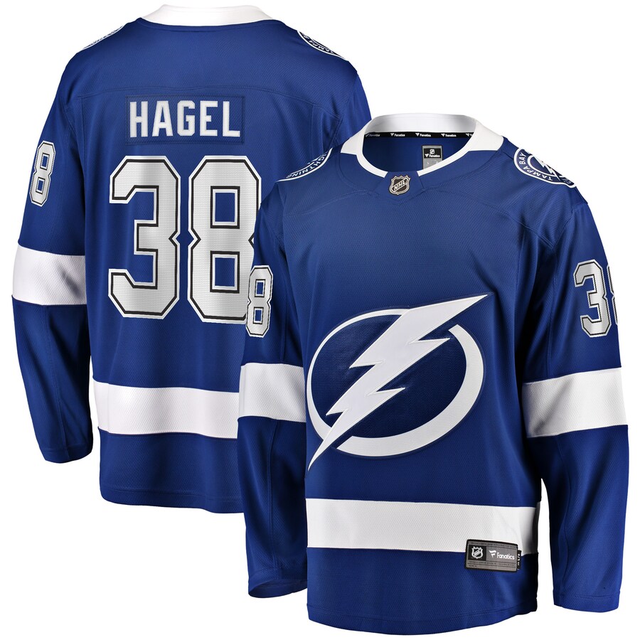 Men's Tampa Bay Lightning Brandon Hagel Fanatics Branded Blue Home Breakaway Player Jersey - U-jersey