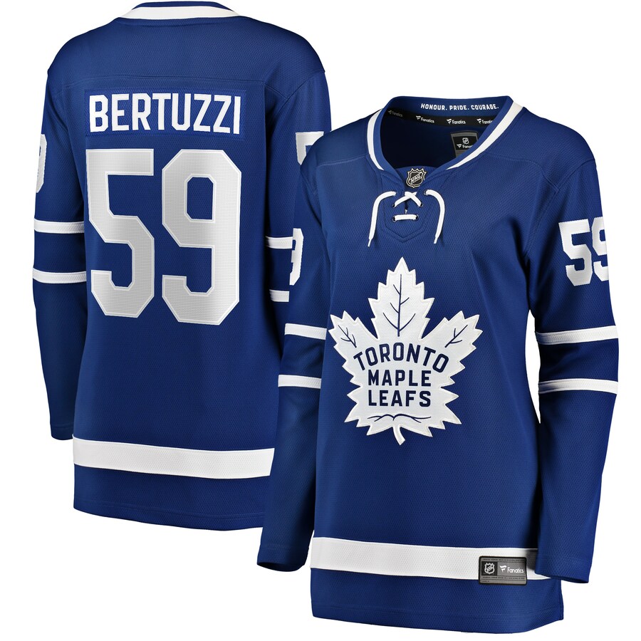 Women's Toronto Maple Leafs Tyler Bertuzzi Fanatics Branded Blue Home Breakaway Player Jersey - U-jersey