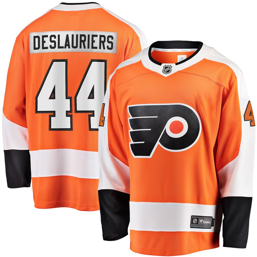 Men's Philadelphia Flyers Nicolas Deslauriers Fanatics Branded Orange Home Breakaway Player Jersey - U-jersey