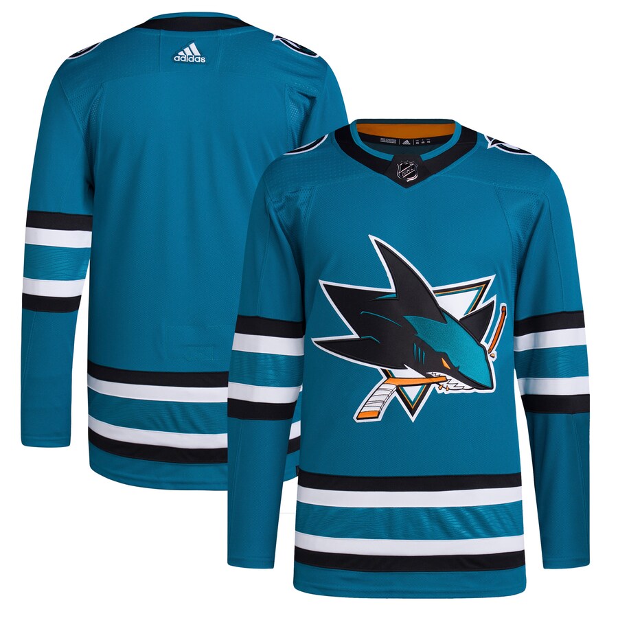 Men's San Jose Sharks adidas Teal Home Primegreen Authentic Pro Jersey - U-jersey