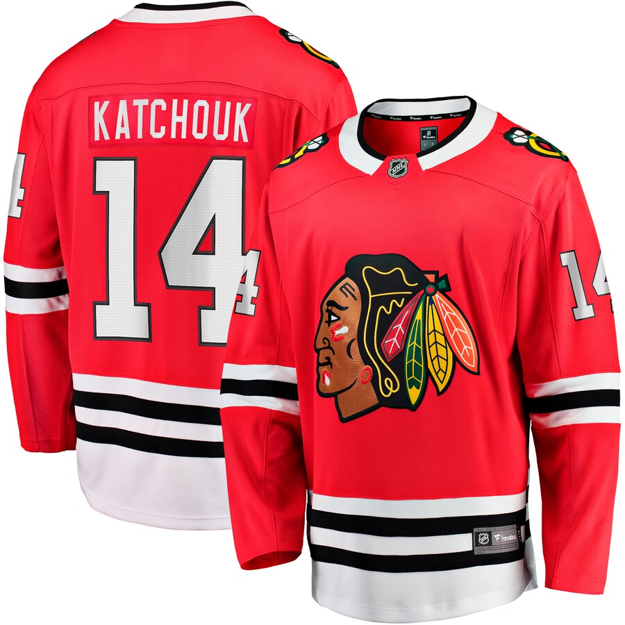 Men's Chicago Blackhawks Boris Katchouk Fanatics Branded Red Home Breakaway Jersey - U-jersey