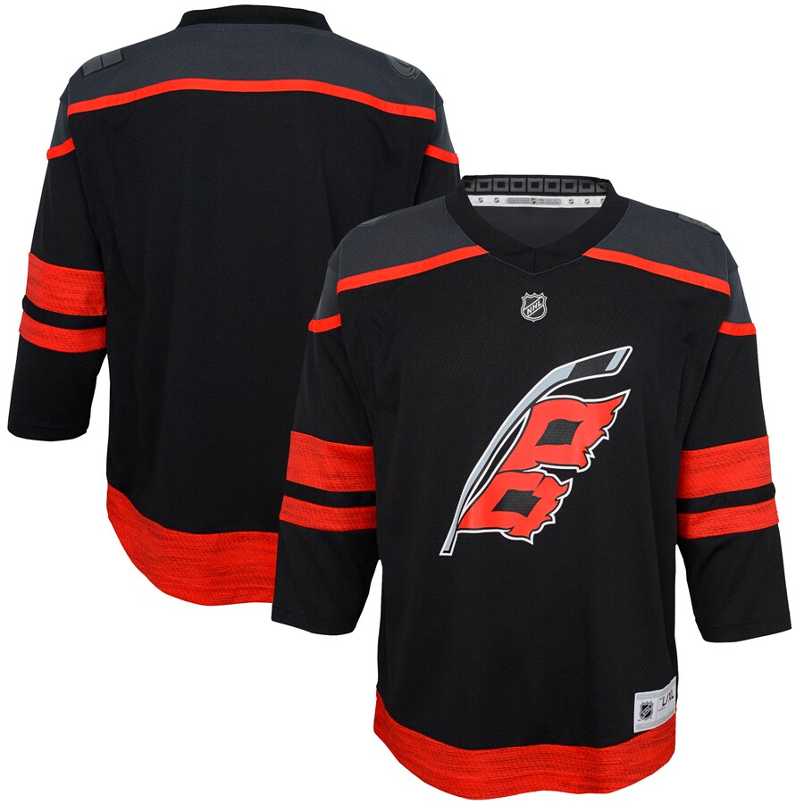 Youth Carolina Hurricanes  Black Home Replica Jersey - U-jersey