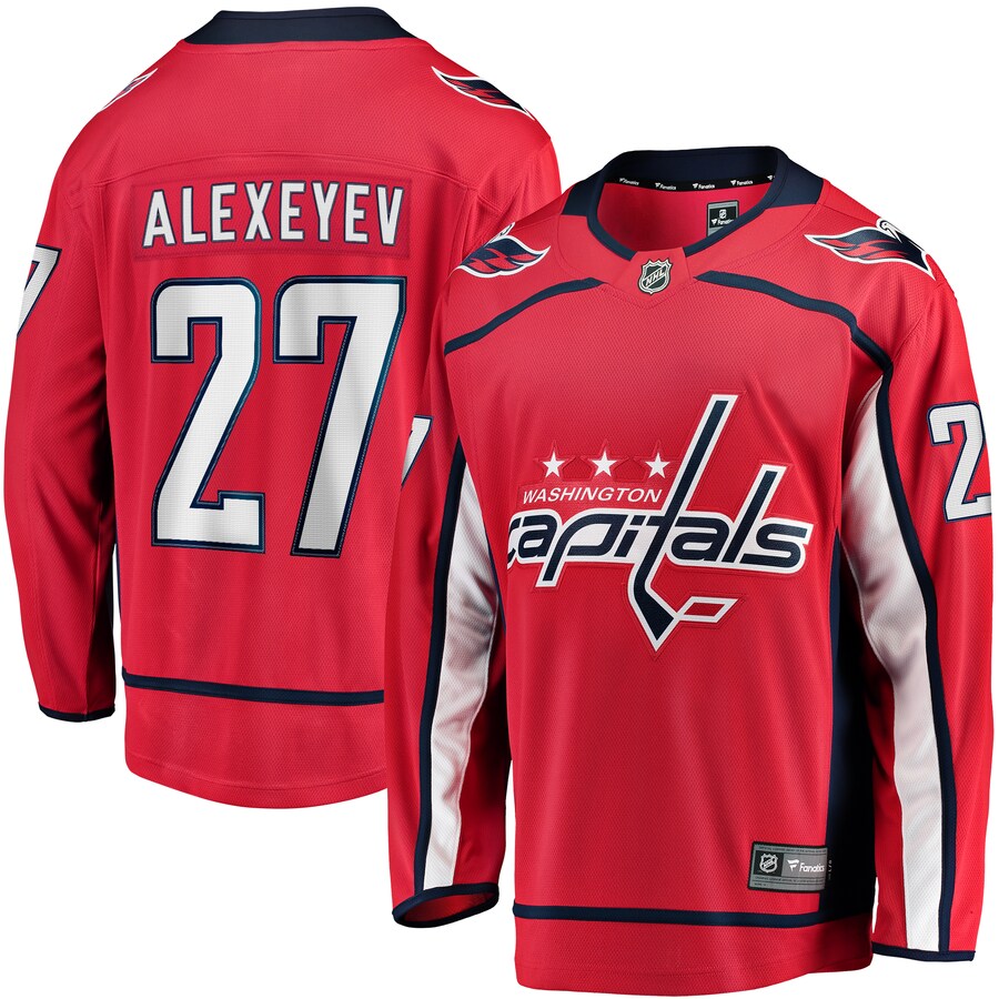 Men's Washington Capitals Alexander Alexeyev Fanatics Branded Red Home Breakaway Jersey - U-jersey