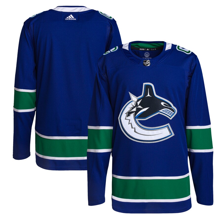 Men's Vancouver Canucks adidas Royal Home Primegreen Authentic Pro Jersey - U-jersey