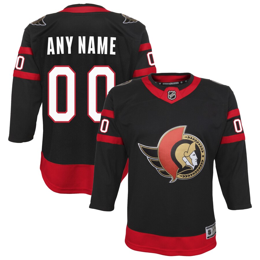 Youth Ottawa Senators Black Home Custom Premier Jersey - U-jersey