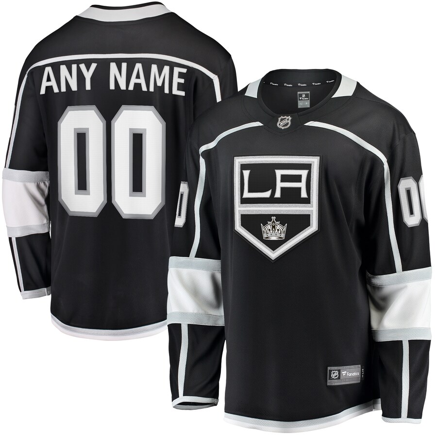 Men's Los Angeles Kings Fanatics Branded Black 2020/21 Home Breakaway Custom Jersey - U-jersey