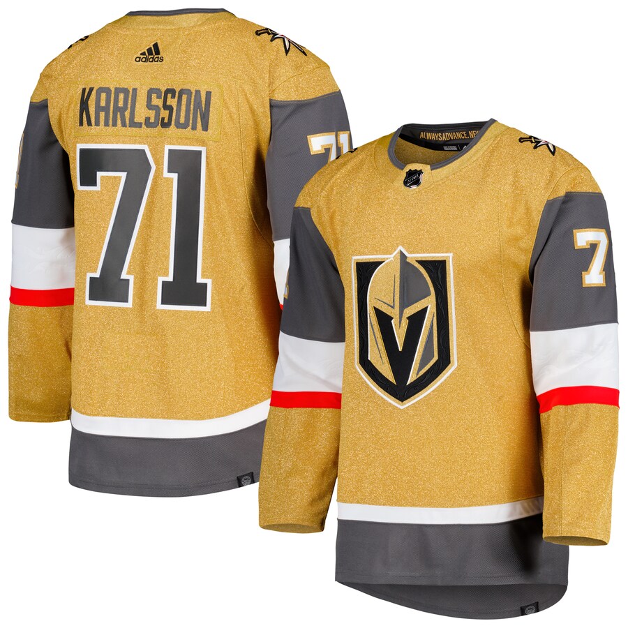 Men's Vegas Golden Knights William Karlsson adidas Gold  Primegreen Authentic Pro Player Jersey - U-jersey