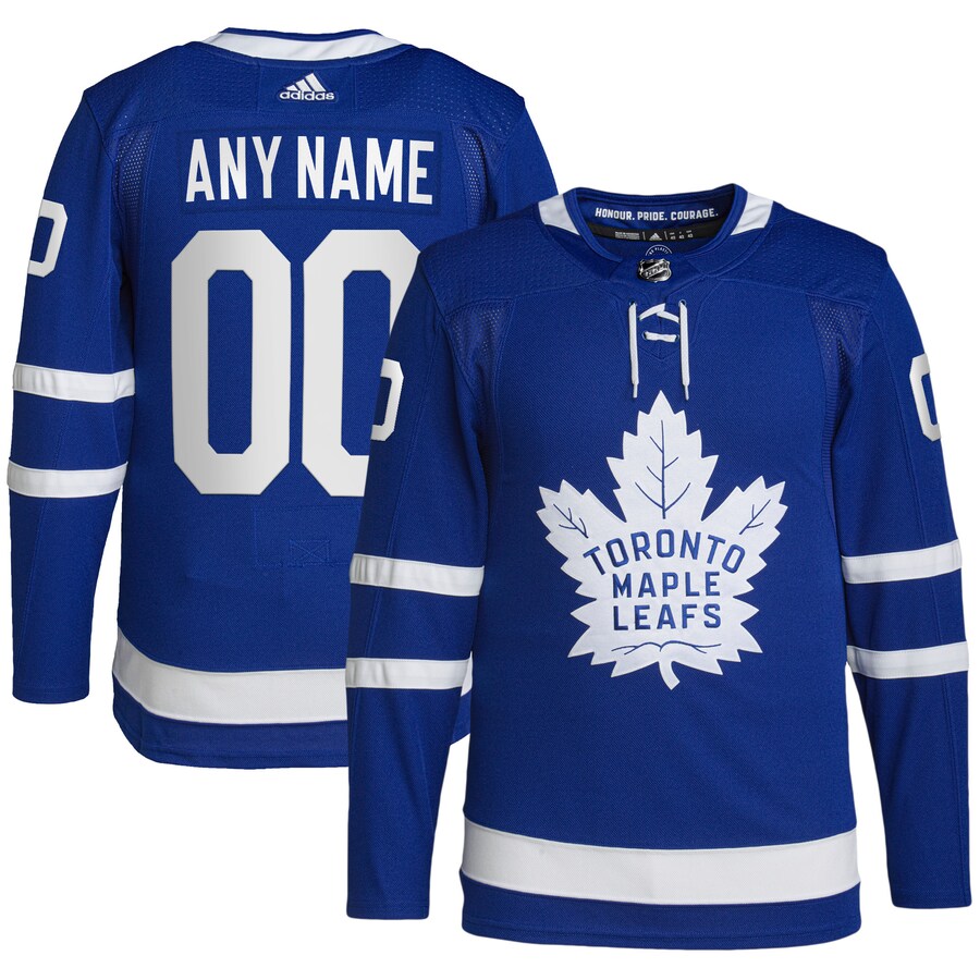 Men's Toronto Maple Leafs adidas Royal Home Primegreen Authentic Pro Custom Jersey - U-jersey