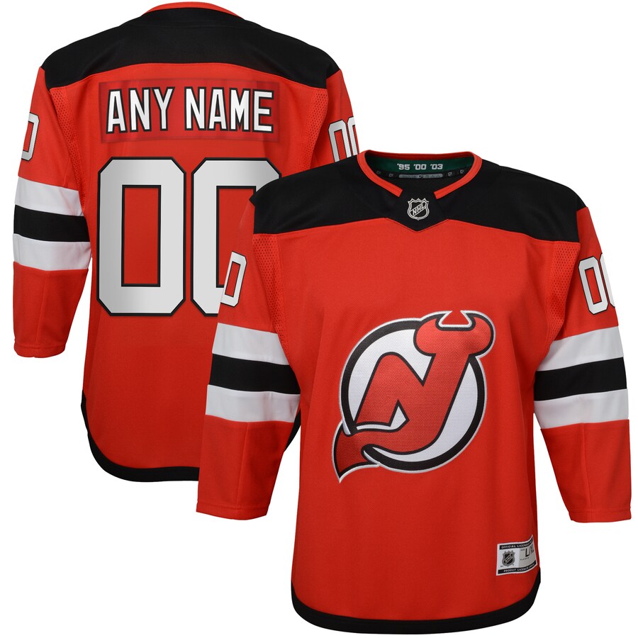 Youth New Jersey Devils Red Home Premier Custom Jersey - U-jersey