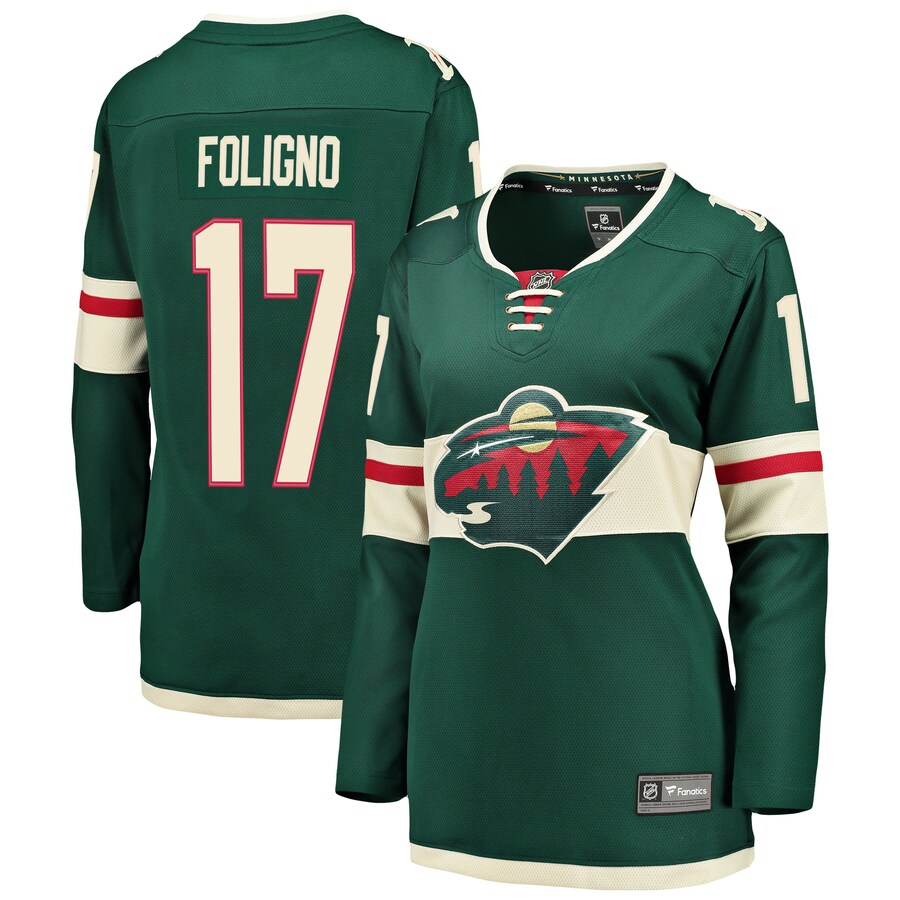 Women's Minnesota Wild Marcus Foligno Fanatics Branded Green Breakaway Player Jersey - U-jersey