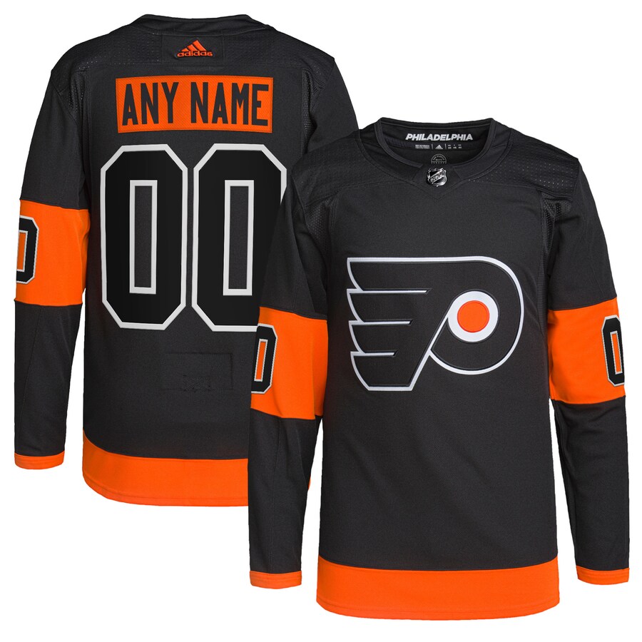 Men's Philadelphia Flyers adidas Black Alternate Primegreen Authentic Pro Custom Jersey - U-jersey