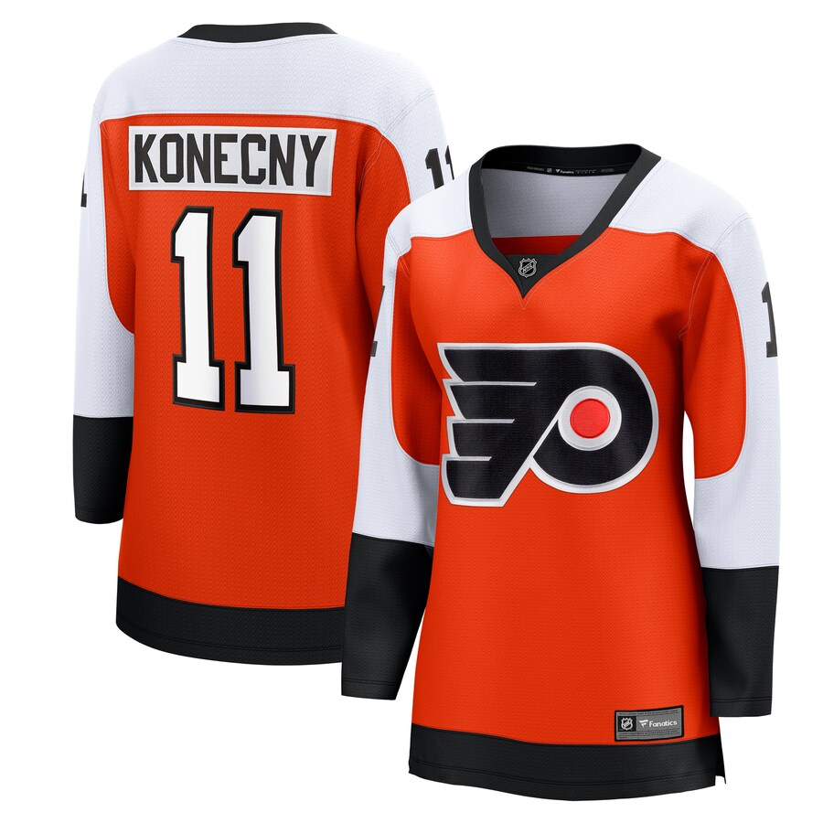 Women's Philadelphia Flyers Travis Konecny Fanatics Branded Orange Home Breakaway Player Jersey - U-jersey