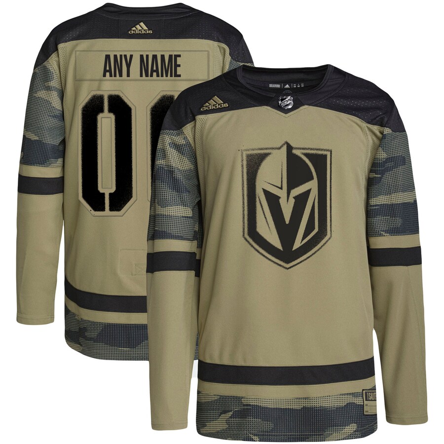 Men's Vegas Golden Knights adidas Camo Military Appreciation Team Authentic Custom Practice Jersey - U-jersey