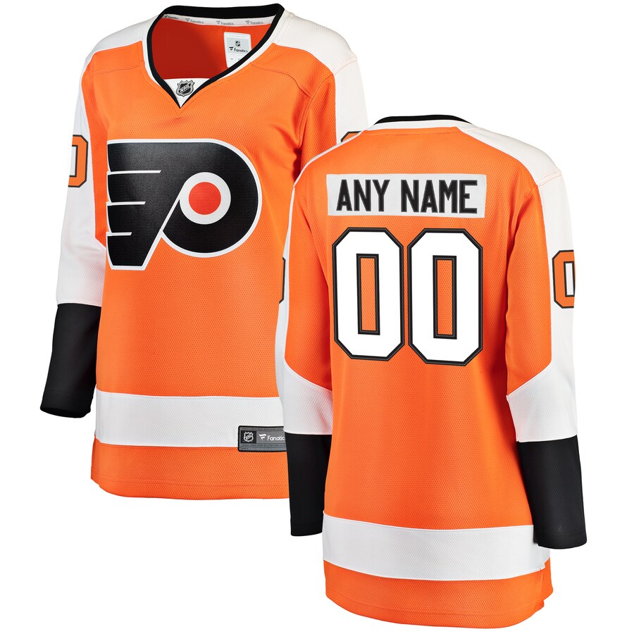 Women's Philadelphia Flyers Fanatics Branded Orange Home Breakaway Custom Jersey - U-jersey
