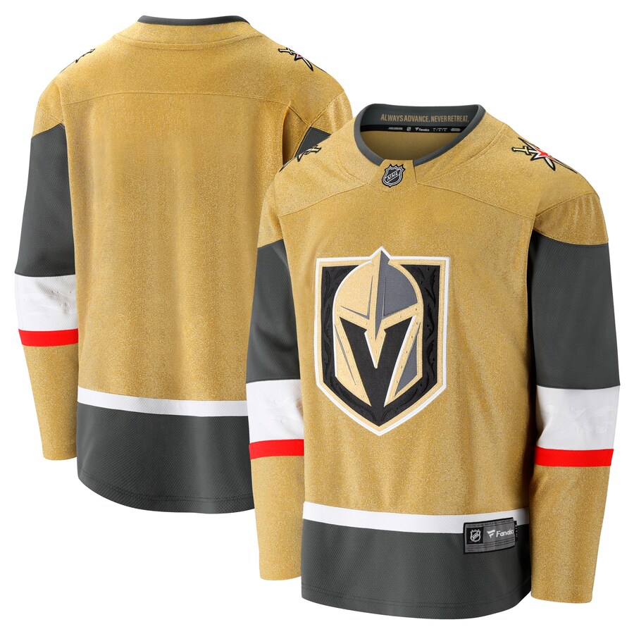 Men's Vegas Golden Knights  Fanatics Branded Gold Home Breakaway Jersey - U-jersey