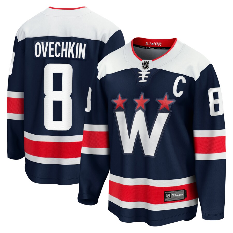 Men's Washington Capitals Alexander Ovechkin Fanatics Branded Navy 2020/21 Alternate Premier Breakaway Player Jersey - U-jersey