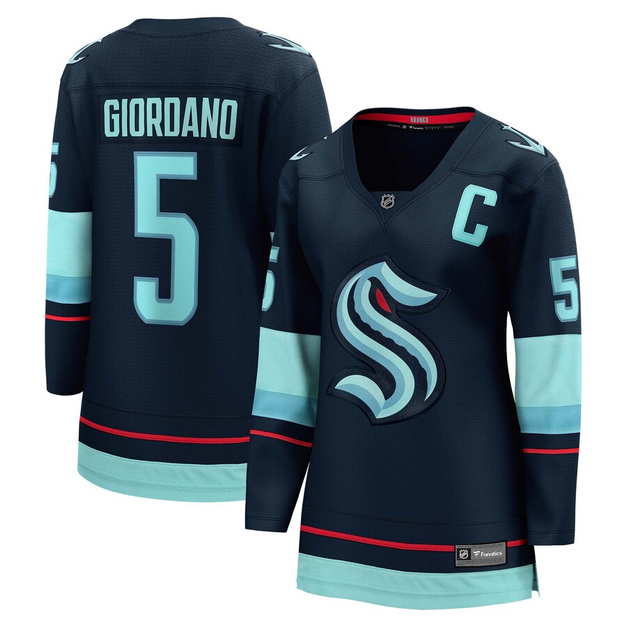 Women's Seattle Kraken Mark Giordano Fanatics Branded Deep Sea Blue Home Premier Breakaway Player Jersey - U-jersey