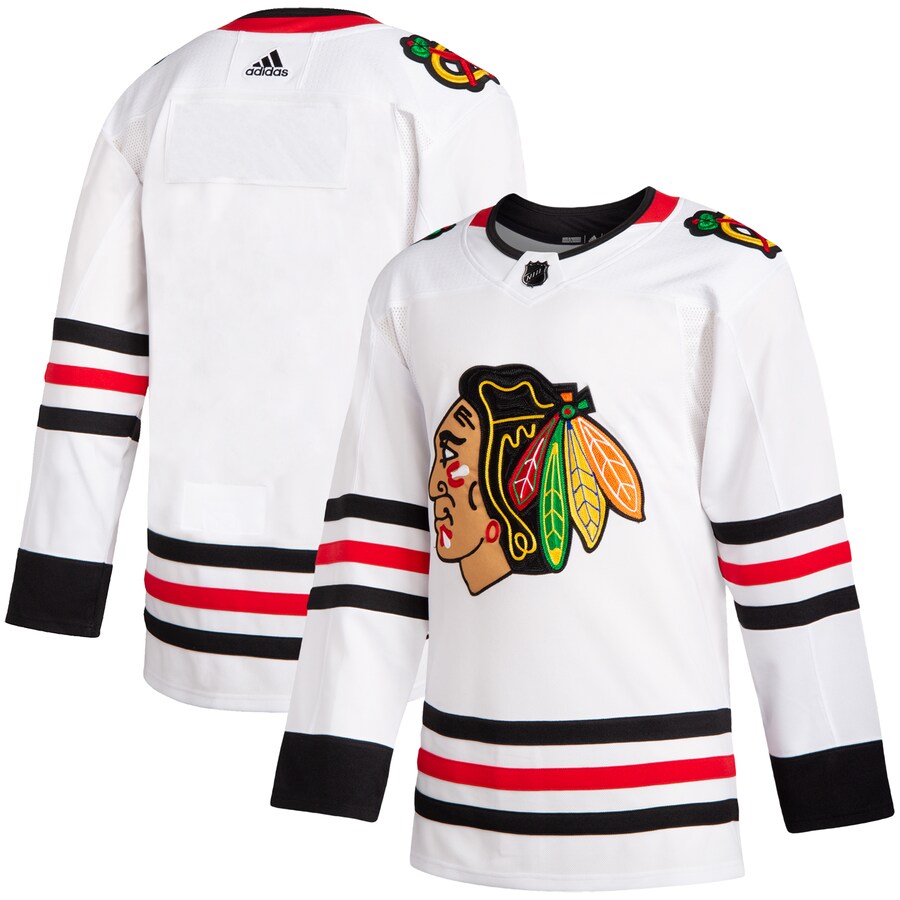 Men's Chicago Blackhawks adidas White Away Authentic Jersey - U-jersey