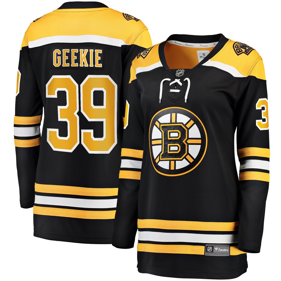 Women's Boston Bruins Morgan Geekie Fanatics Branded Black Home Breakaway Player Jersey - U-jersey