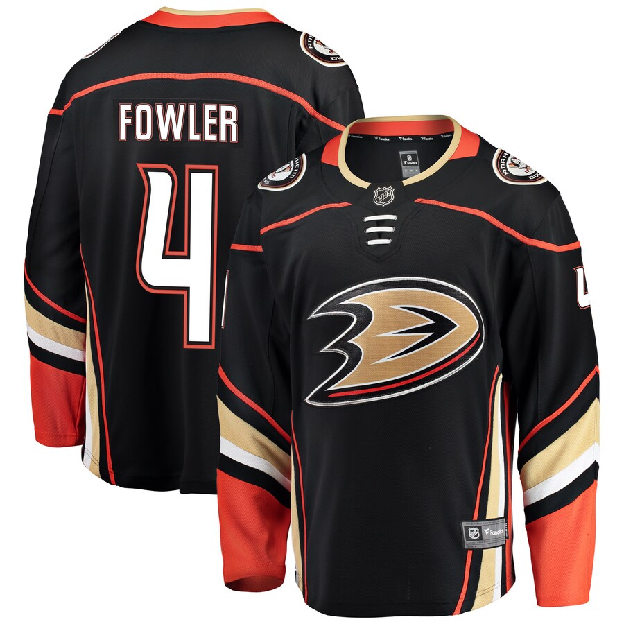 Men's Anaheim Ducks Cam Fowler Fanatics Branded Black Breakaway Player Jersey - U-jersey