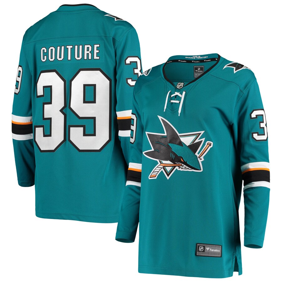 Women's San Jose Sharks Logan Couture Fanatics Branded Teal Breakaway Home Player Jersey - U-jersey
