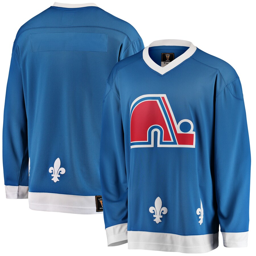 Men's Quebec Nordiques Fanatics Branded Blue Premier Breakaway Heritage Blank Jersey - U-jersey