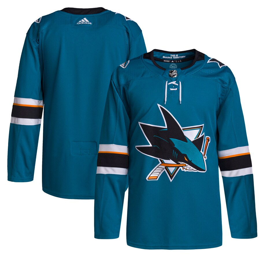 Men's San Jose Sharks adidas Teal 2021/22 Home Primegreen Authentic Pro Jersey - U-jersey