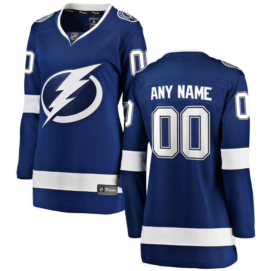Women's Tampa Bay Lightning Fanatics Branded Blue Home Breakaway Custom Jersey - U-jersey