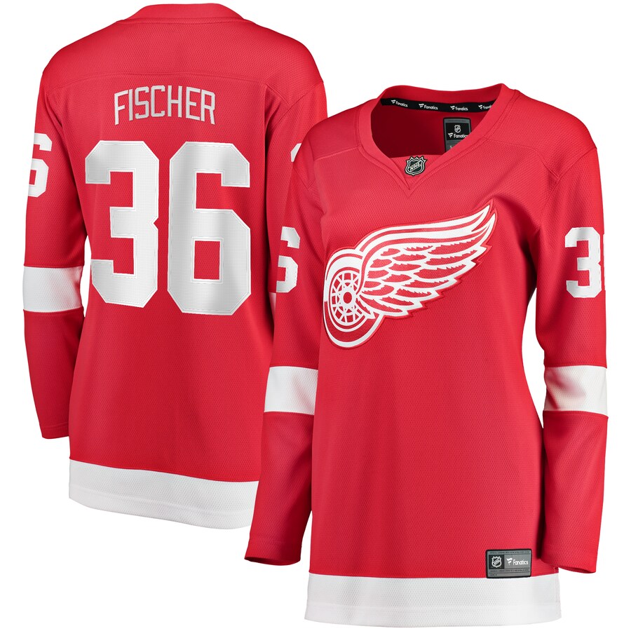 Women's Detroit Red Wings Christian Fischer Fanatics Branded Red Home Breakaway Player Jersey - U-jersey