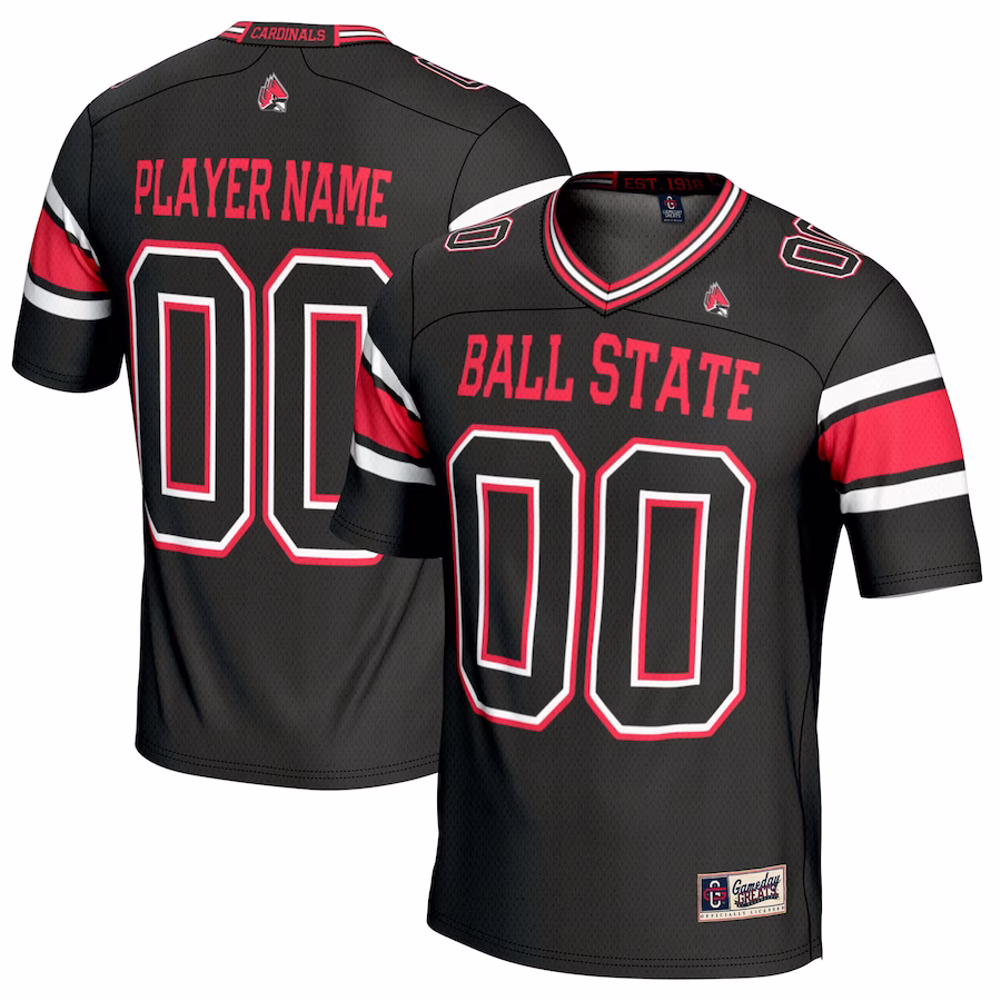 Ball State Cardinals GameDay Greats NIL Pick-A-Player Football Jersey - Black - U-jersey