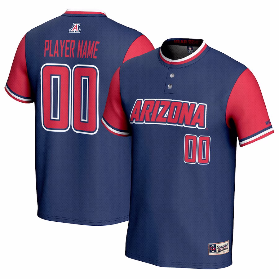 Arizona Wildcats GameDay Greats Unisex NIL Pick-A-Player Lightweight Softball Jersey - Navy - U-jersey