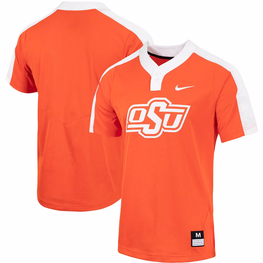 Oklahoma State Cowgirls Nike Replica 2-Button Softball Jersey - Orange - U-jersey