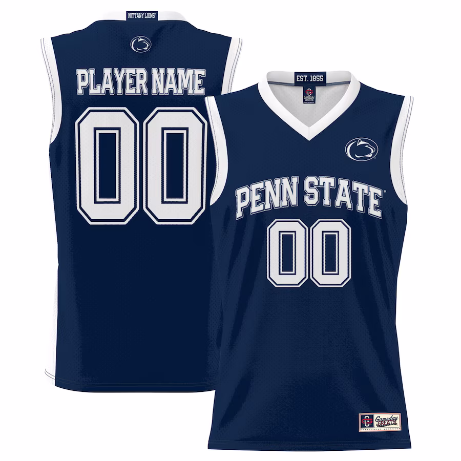 Penn State Nittany Lions GameDay Greats Men's NIL Pick-A-Player Lightweight Basketball Jersey - Navy - U-jersey