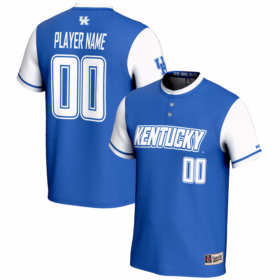 Kentucky Wildcats GameDay Greats Unisex  NIL Pick-A-Player Lightweight Softball Jersey - Royal - U-jersey