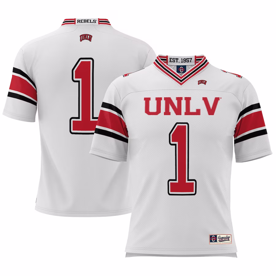 #1 UNLV Rebels GameDay Greats Football Jersey - Cardinal - U-jersey