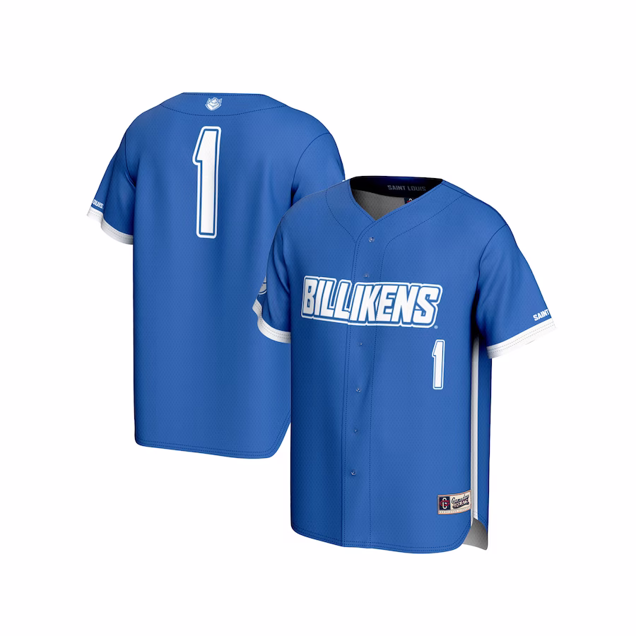 #1 Saint Louis Billikens GameDay Greats Unisex Lightweight Baseball Fashion Jersey - Blue - U-jersey
