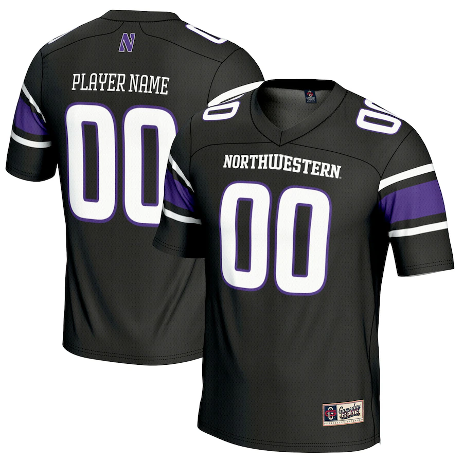 Northwestern Wildcats GameDay Greats NIL Pick-A-Player Football Jersey - Black - U-jersey