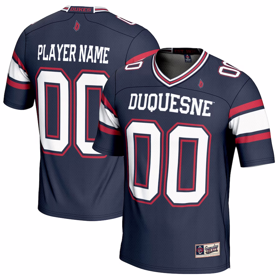Duquesne Dukes GameDay Greats Youth NIL Pick-A-Player Football Jersey - Blue - U-jersey