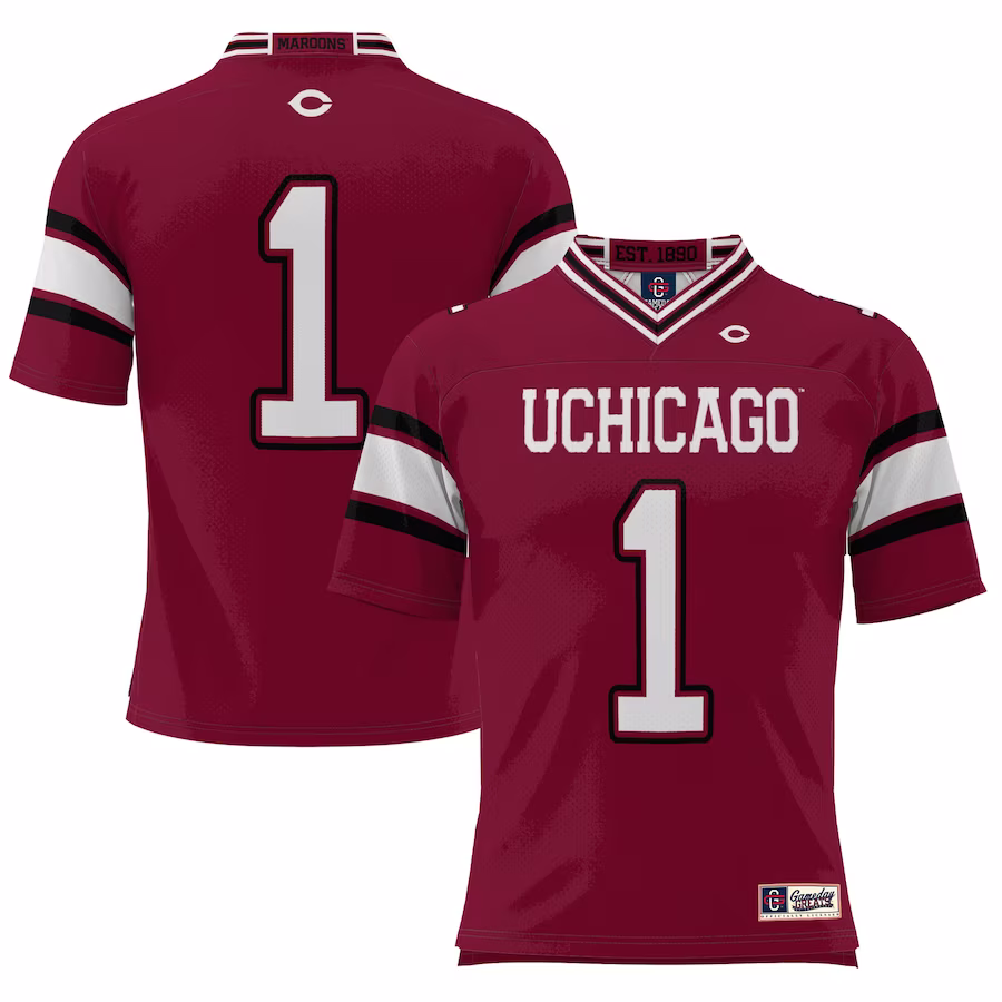 #1 UChicago Maroons GameDay Greats Youth Football Jersey - Maroon - U-jersey