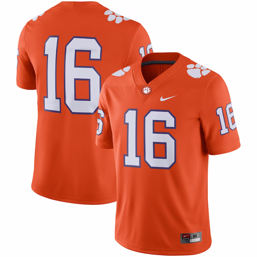 #16 Clemson Tigers Nike Game Jersey - Orange - U-jersey