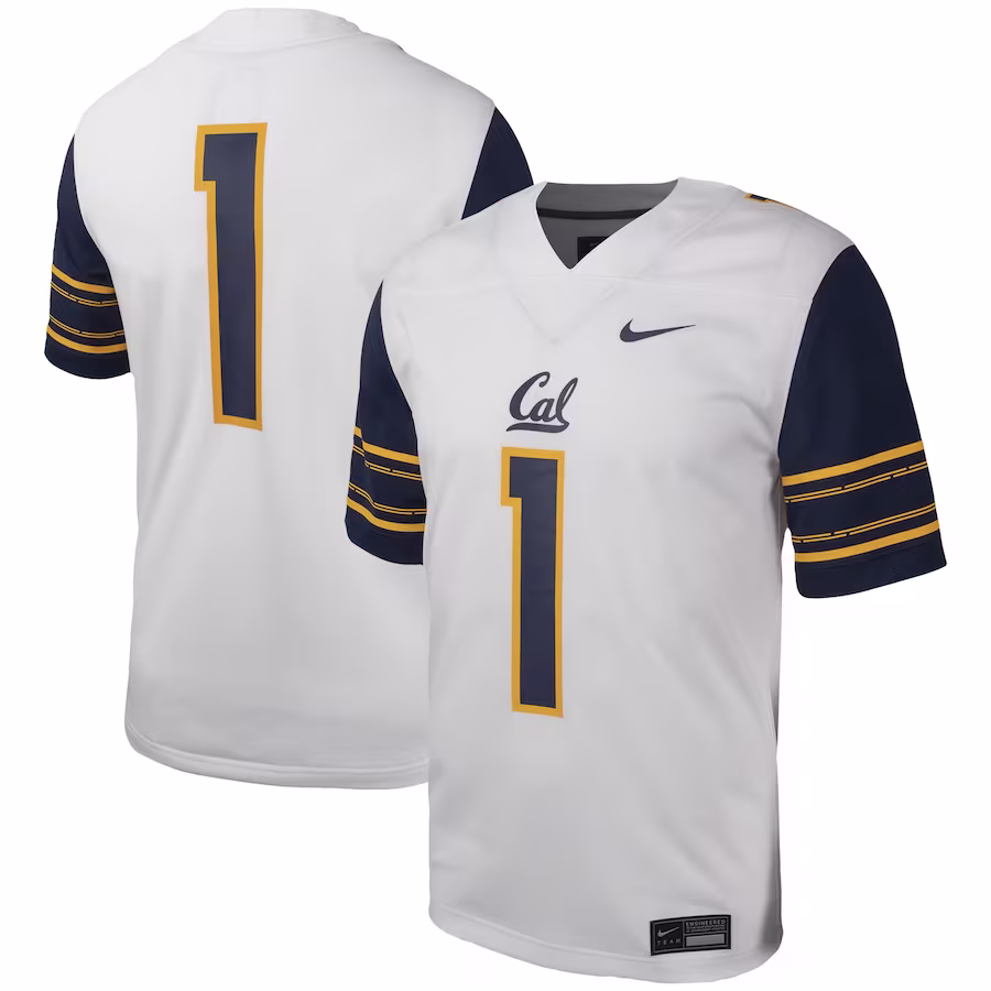 #1 Cal Bears Nike Untouchable Football Replica Jersey - White - U-jersey