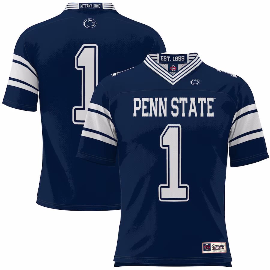#1 Penn State Nittany Lions GameDay Greats Football Jersey - Navy - U-jersey