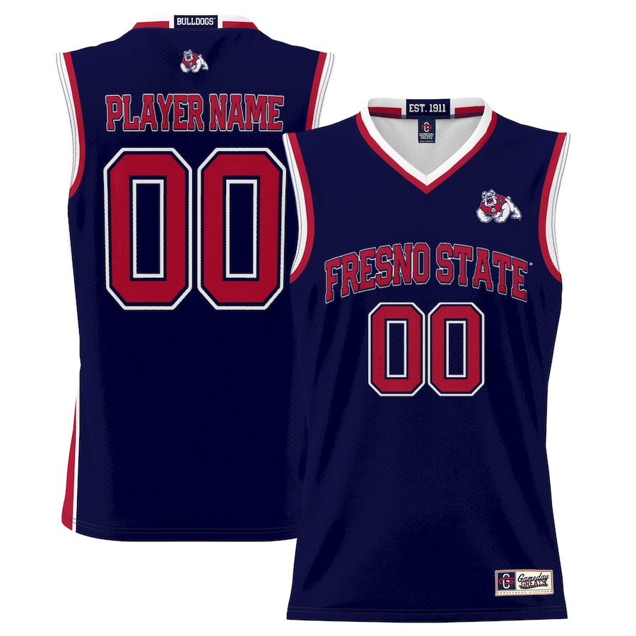 Fresno State Bulldogs GameDay Greats Youth NIL Pick-A-Player Lightweight Basketball Jersey - Navy - U-jersey